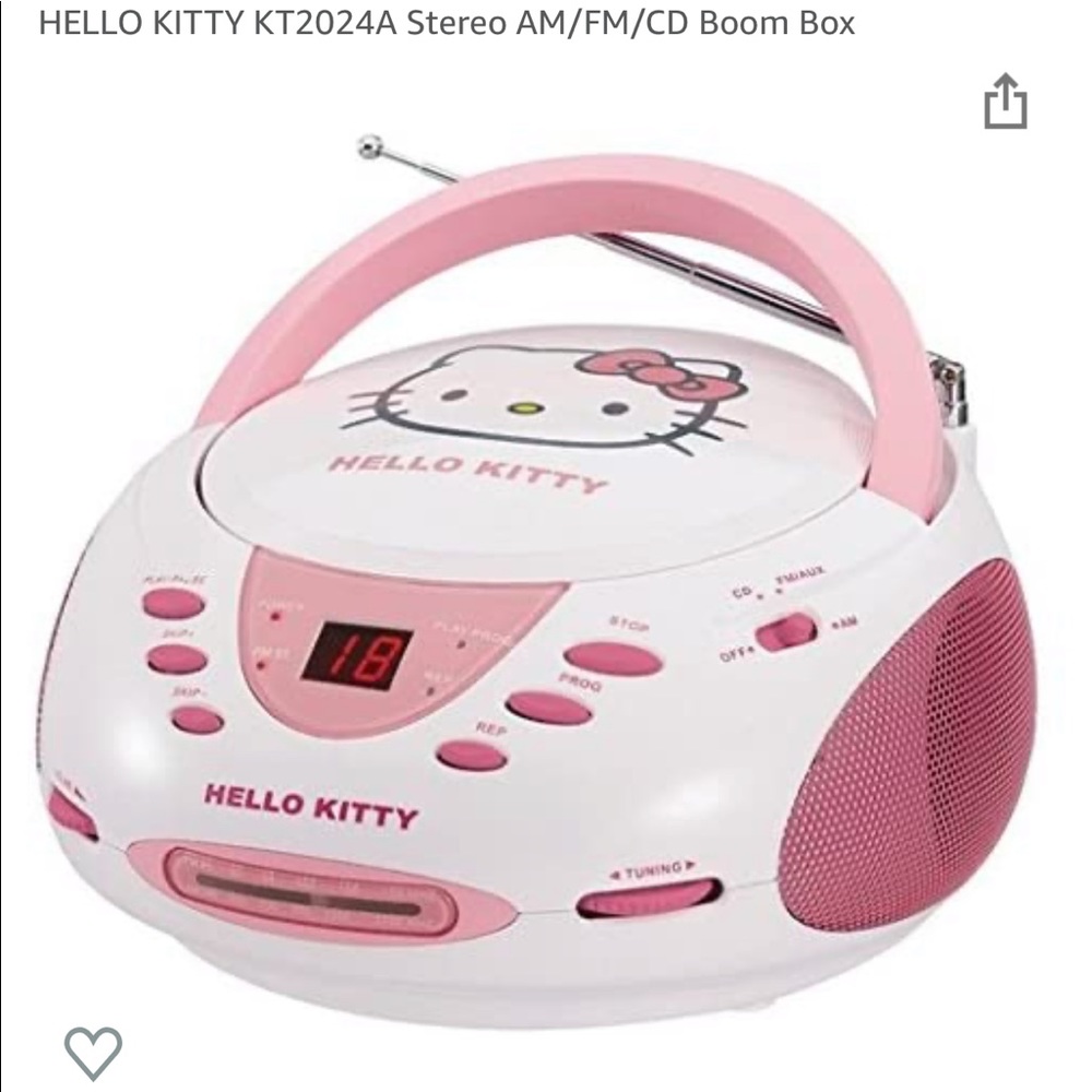 Hello Kitty Boom Box + CD player